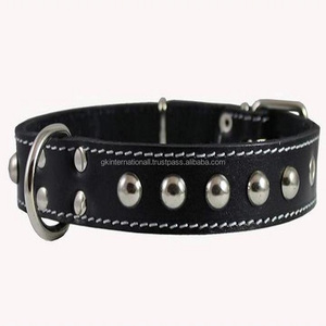 Elegante arnés hecho a mano Collar de cuero para perros en todos los tamaños y diseños personalizados Collar de cuero con tachuelas de acero inoxidable para perros y Mascotas - Product Image 2