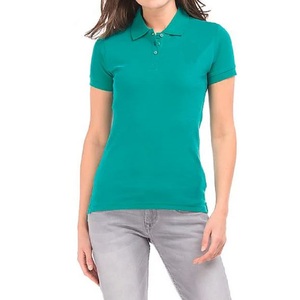 Camiseta bordada personalizada de alta calidad para mujer, ropa de trabajo cómoda, de punto, fabricante de fábrica, venta al por mayor, Polo - Product Image 4