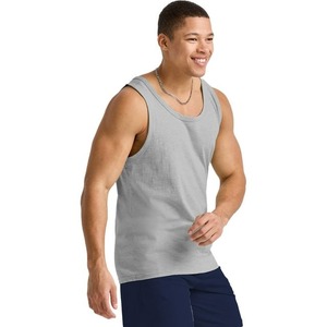 Camiseta de tirantes sin mangas para hombre personalizada OEM, camisetas sin mangas lisas de estilo informal de secado rápido de alta calidad, camisetas sin mangas tejidas a precio barato de fábrica con patrón 3D - Product Image 4