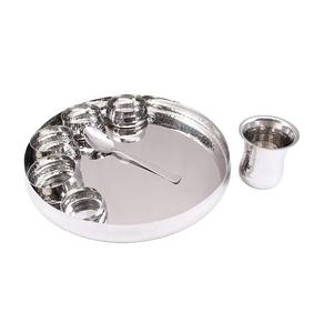 Vente chaude Dernière conception Vaisselle Alimentaire Thali Ensemble Miroir Fini Forme Ronde Dîner Thali Ensemble Pour La Vaisselle - Product Image 3