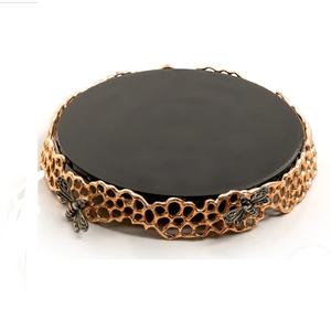 Support à gâteau en métal de forme arrondie haut de gamme finition émaillée support à gâteau Design Unique support à gâteau pliant personnalisé dessus de table - Product Image 5