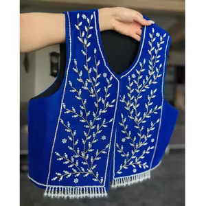 Chaqueta Corta de Mujer para Otoño/Invierno, Hecha a Mano, de Satén con Cuentas, Acolchada, Ecológica, Resistente al Viento, con Patrón 3D, Transpirable, Delgada y de Secado Rápido - Product Image 5