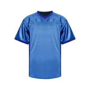 Camiseta de fútbol americano de alta demanda, ropa de calle sublimada de malla transpirable de tacto suave, camiseta de equipo de fútbol con cuello en V - Product Image 1