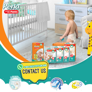 PERLA Premium jetable No.2 XXL Mini coton doux bébé couches économique imprimé Anti-fuite pantalon nouveau-né amical - Product Image 1