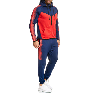 Ensemble de survêtement pour homme tendance d'hiver, à capuche, uni, sur mesure, 100% polyester, séchage rapide, respirant, léger - Product Image 4