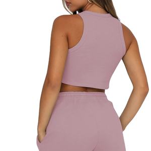 Conjuntos Casuales de Dos Piezas para Verano, Tops Cortos de Algodón, Conjuntos de 2 Piezas para Mujer, Ropa de Mujer, Conjuntos de Mujer 2026 - Product Image 3