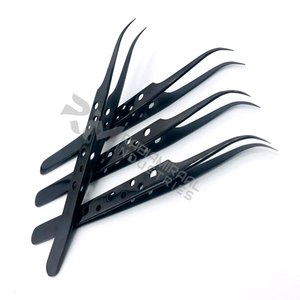 RMI prix de gros pince à épiler d'extension de cils de qualité supérieure nouveau Design pour pince à épiler meilleure qualité pince à épiler Full Black Plasma - Product Image 6