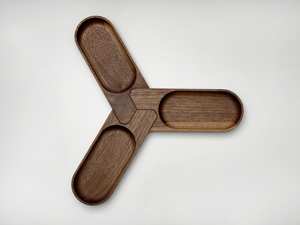 Plateau de service en bois de cendre/acacia de service raisonnable/assiette de nourriture en bois de vente chaude du meilleur fournisseur en Inde 2025 - Product Image 2