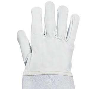 Guantes de soldadura por arco de cuero de vaca de doble palma de alta calidad, forro de seguridad Industrial, guantes de trabajo pesado de algodón - Product Image 5