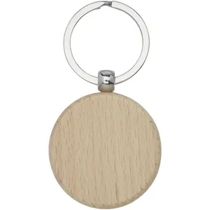 Portachiavi e Moschettoni Promozionali Sostenibili in Legno di Faggio John Beech, Accessorio Ecologico per Merchandising dal Design Elegante - Product Image 5