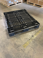 Palettes en plastique empilables 48x40, transport disponible, prix attractifs, robustes, grandes, double face, HDPE 1010 1210.
