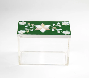 Ensemble spécial Ramadan, incrustations d'os et de nacre, boîtes en acrylique Mubkhar, style souvenir en résine d'ange par Decor World Expo - Product Image 1