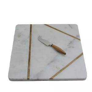 Bloque de madera con incrustaciones de resina para picar, diseño cuadrado hecho a mano, herramientas de cocina para restaurante, Hotel, hogar, boda, regalo de negocios - Product Image 1