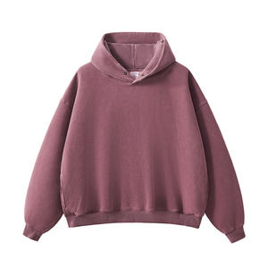Sweat-shirt à capuche oversize vintage pour homme, fermeture éclair, manches longues, avec poches, lavage à l'acide, streetwear, sweat-shirt en molleton, veste - Product Image 4