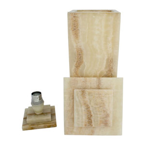 Lámparas de mesa de mármol de ónix respetuosas con el medio ambiente al por mayor diseño tallado hecho a mano para la decoración del hogar y del hotel con estilo y superventas - Product Image 2