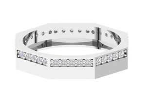 Banda de diamantes Hip Hop cultivada en laboratorio de Plata de Ley 925 con claridad Vvs diseñada para Unisex - Product Image 5