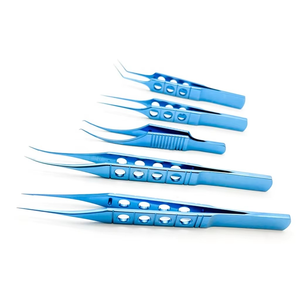 Pinzas Rectas Dentadas de Titanio Premium, Instrumentos Quirúrgicos Oftálmicos de Alta Calidad, Punta Dentada de 0.1mm, Herramientas de Microcirugía de 11cm - Product Image 1