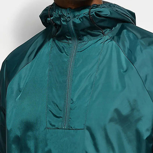 Veste de sport en nylon de haute qualité pour homme, col zippé, poignets retroussés, personnalisable, légère, à capuche, coupe-vent - Product Image 3