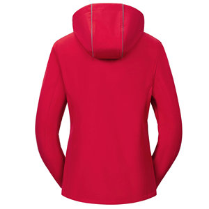 Veste softshell personnalisée unisexe de haute qualité avec logo personnalisé Veste softshell à fermeture éclair avec capuche matelassée et respirante - Product Image 2