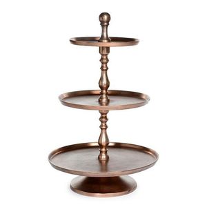 Support à gâteau à 3 niveaux en acier inoxydable avec finition argentée brillante, design minimaliste écologique pour les maisons urbaines et les boulangeries - Product Image 4