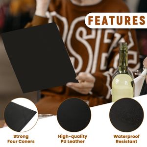 Black <b>Plastic</b> Restaurant Menu Holder Tabletop Menu Card Display Folder for Cafe Fastfood Hotel Dining - Product Image 5
