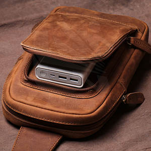 Sac de poitrine en cuir avec logo personnalisé Sac de poitrine en cuir du meilleur matériau Sac de poitrine en cuir de marque privée - Product Image 3