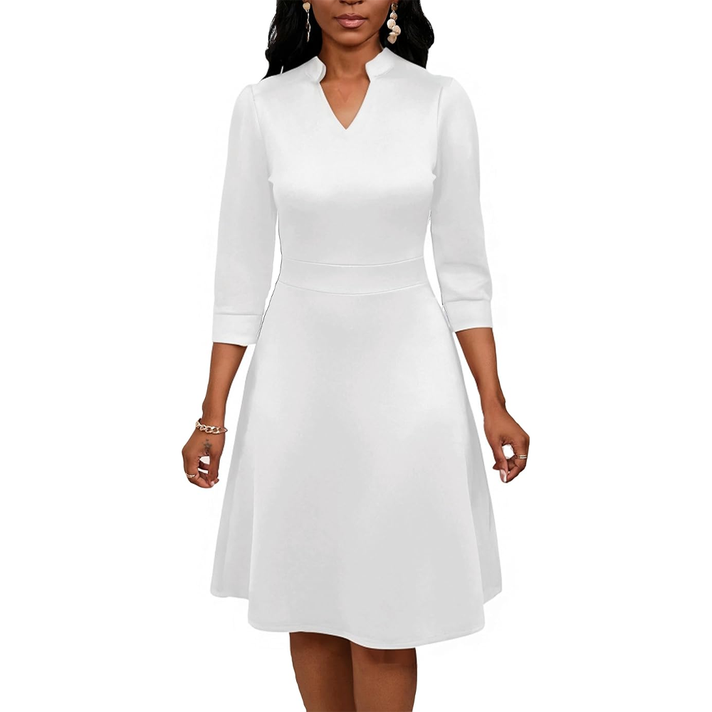 2024 Fall Korean-Style Top Casual Ribbed V-Neck Long Sleeve T Shirt Outer  Layer Dress Basic Going Outfit Plain Dyed Medium Size| Alibaba.com