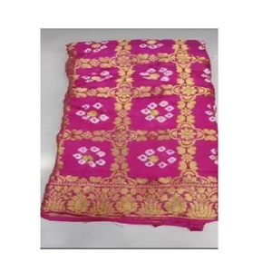 Sari en soie d'art ethnique élégant Bandhej, sari en soie d'art classique Bandhani à un prix imbattable auprès d'un fournisseur indien - Product Image 1