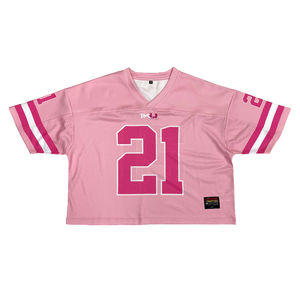 Camiseta de fútbol americano totalmente personalizable, uniforme de sublimación elegante con mangas cortas, característica transpirable - Product Image 2