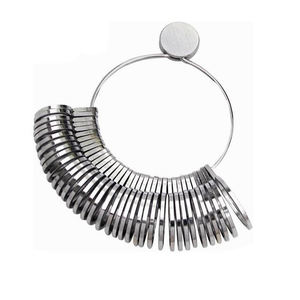 Medidor de Anillos, Juego de Calibres de Dedos de Metal, Banda Ancha 1-15, Herramienta Profesional de Joyería para Medir Tallas de Dedos - Product Image 2