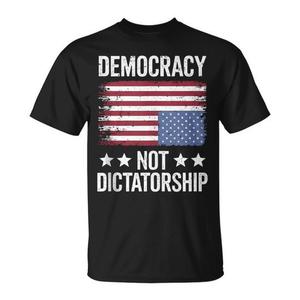 T-Shirt Pro-Democrazia e Anti-Oligarchia, Abbigliamento di Alta Qualità Anti-Dittatura per Maga e Oligarchia - Product Image 1