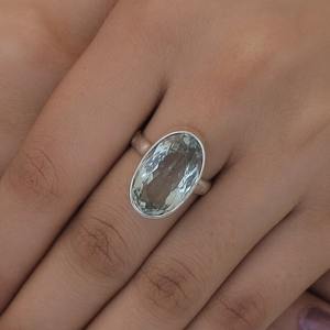 925สเตอร์ลิงเงินคุณภาพดีที่สุดเครื่องประดับแหวนธรรมชาติแท้925สเตอลิงเงินพลอยแฮนด์เมดสปินเนอร์แหวนผู้หญิงบุษราคัมสีฟ้า - Product Image 4