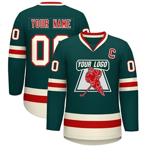 Camisetas de práctica de poliéster ligeras y finas personalizables de alta calidad para hombres adultos niños jóvenes-Ropa de hockey sobre hielo personalizable - Product Image 3
