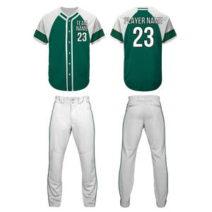 ชุดเบสบอลของผู้ชายเครื่องแบบเบสบอลสีทึบชุดเบสบอลยั่งยืน - Product Image 1