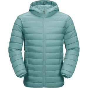 Veste matelassée imprimée avec broderie personnalisée, vente en gros de vêtements d'extérieur matelassés à capuche légers et chauds pour l'hiver, fabricant OEM ODM - Product Image 1