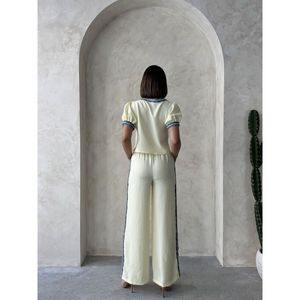 Pantalones Vaqueros a Rayas Amarillos para Mujer, Producto al por Mayor - Product Image 1