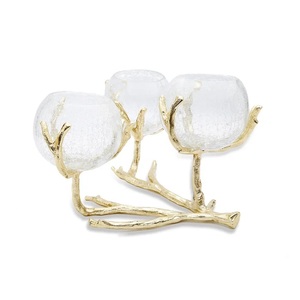 Cuencos de cristal plateado de alta calidad con soporte de metal personalizado Decoración de mesa ecológica y regalo de boda para regalar - Product Image 2