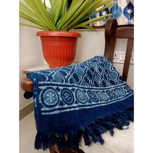 Alfombra Kilim de tejido plano hecha a mano de lujo bohemio indio alfombra estampada de bloque de algodón con borlas para áreas de estar - Product Image 2