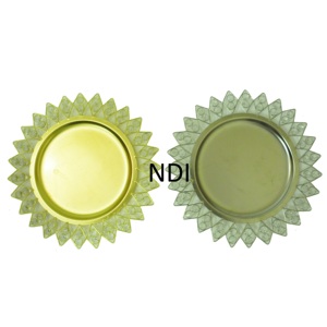 จานเสิร์ฟอาหารตกแต่งโต๊ะโรงแรมปาร์ตี้งานแต่งงานหรูหราชุบทอง - Product Image 5