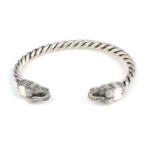 925 Sterling Silver <b>Elephant</b> Head Twist Bracelet for Men Gold Plated Religious Charm Bangles for <b>Gifts</b> Parties Zircon Main Stone - Product Image 4