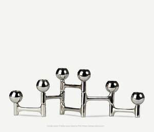 Candelero de Metal plateado moderno de Venta caliente, candelabro de decoración de iluminación de nuevo diseño para Hotel y restaurantes - Product Image 1