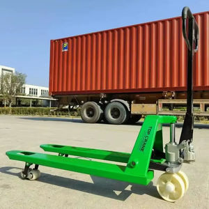 Chariot à palettes manuel à 4 roues, roues en nylon/PU, chariot élévateur à fourche, haute efficacité, robuste, manutention de matériaux d'entrepôt - Product Image 1