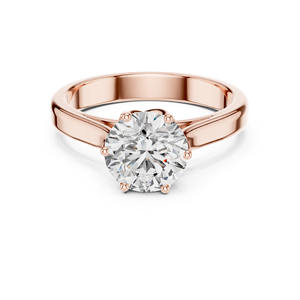 Anillo de compromiso de diamante de laboratorio de oro sólido de 14 quilates de inspiración vintage de 1 quilate, racimo de diamantes de corte redondo para ocasiones de boda - Product Image 3