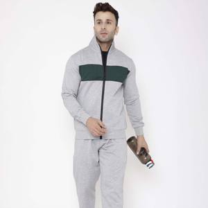 Chándal elegante y cómodo con capucha de color bloqueado para hombre, perfecto para ropa informal y actividades atléticas - Product Image 3