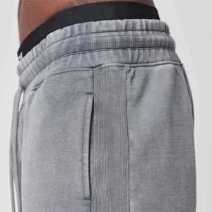 Short personnalisé délavé à l'acide grande taille pour hommes Logo vieilli Impression DTG Strass 100% coton Séchage rapide Fashion Street Style - Product Image 5