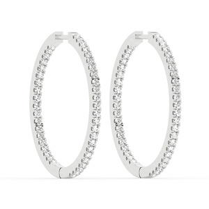 Pendientes de Aro con Diamante Cultivado en Laboratorio de 1 Ct, Corte Brillante Redondo, Certificado IGI, Estilo Moderno, Oro Amarillo de 14K para Mujer - Product Image 4