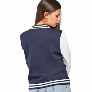 Vestes d'université en polaire pour femmes avec Design personnalisé, vestes de Baseball décontractées pour femmes, 100% - Product Image 2