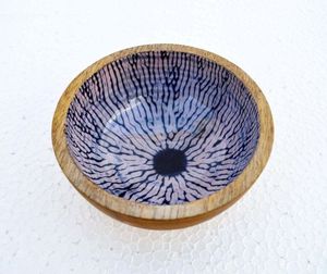 Cuenco para servir ensalada desechable impreso hecho a mano de madera de tamaño personalizado de calidad superior de lujo para acampar diseño contemporáneo - Product Image 1