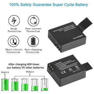 <span class=keywords><strong>SJCAM</strong></span> SJ7000 / SJ6000 / <span class=keywords><strong>SJ5000</strong></span> / SJ4000 batterie écran LCD double chargeur de batteries, affiche la capacité de charge - Product Image 3