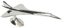 Maquette d'avion Concorde en aluminium poli, objet de collection, miniature supersonique argentée, Art déco, artisanat métallique, décoration intérieure